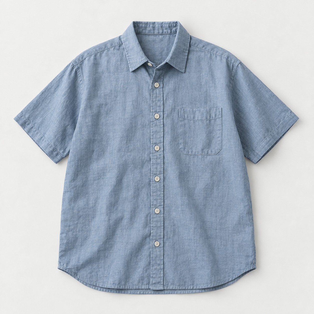 Aoi Pocket Shirt, Stone blue