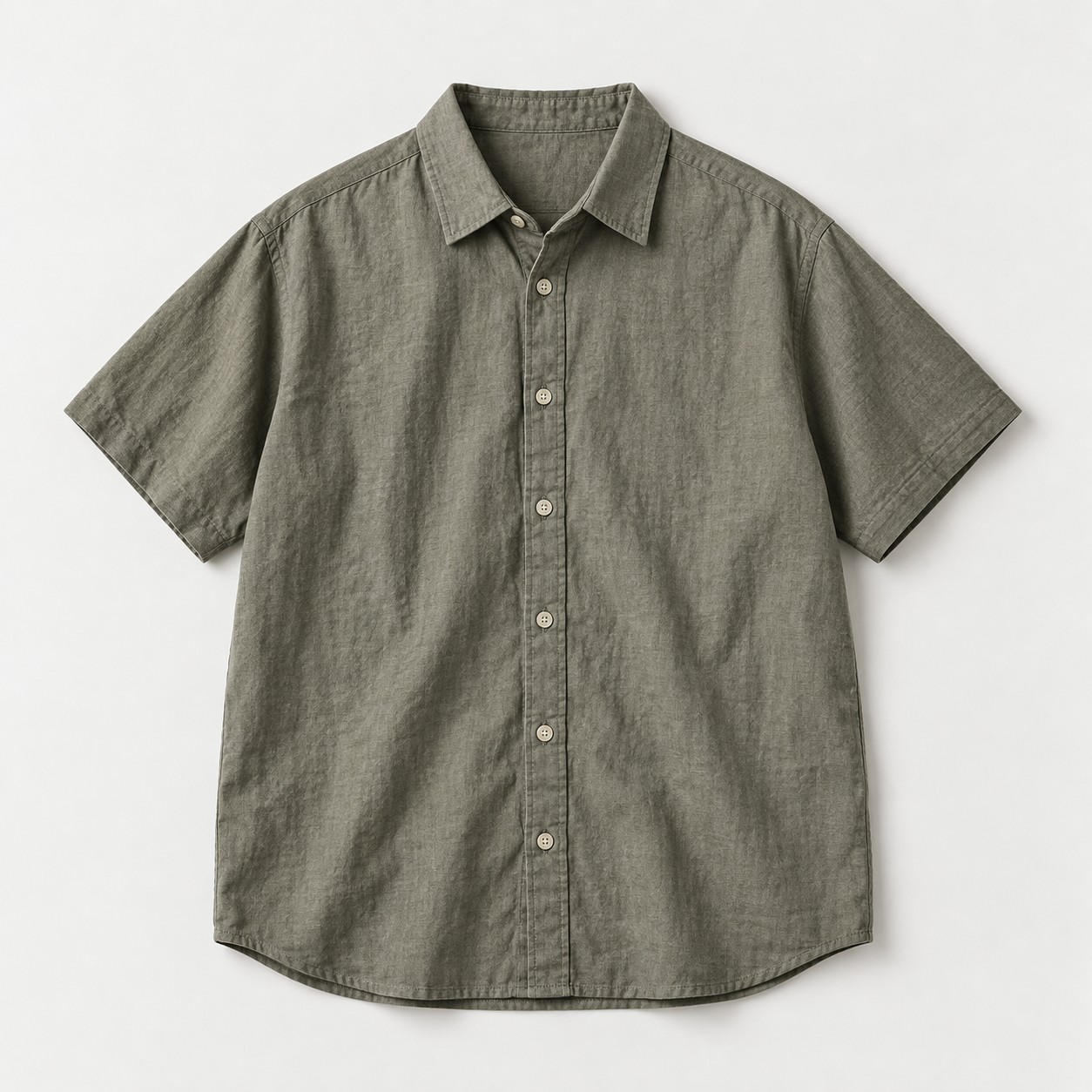 Mori Easy Shirt, Gray olive